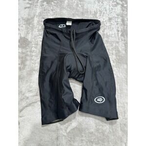 Performance Men's Medium Black Padded Cycling Shorts‎ Athletic Polyester Spandex